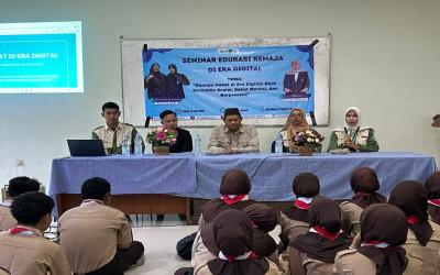 HIMA BKPI IAIN SAS Babel Bersama MTsN 1 Pangkalpinang Gelar Seminar Edukasi Remaja di Era Digital